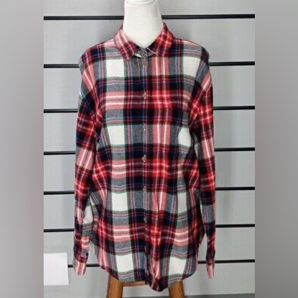 Old navy plaid flannel - Picture 1 of 4